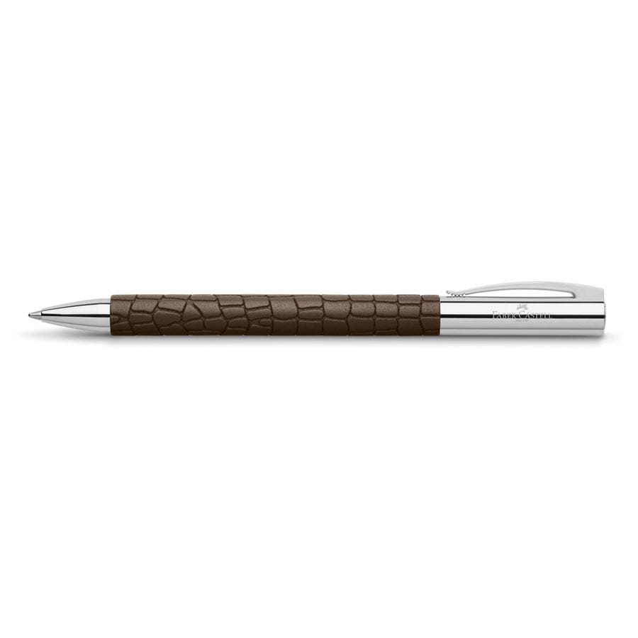 Faber-Castell - Bolígrafo Ambition 3D Croco, B, marrón