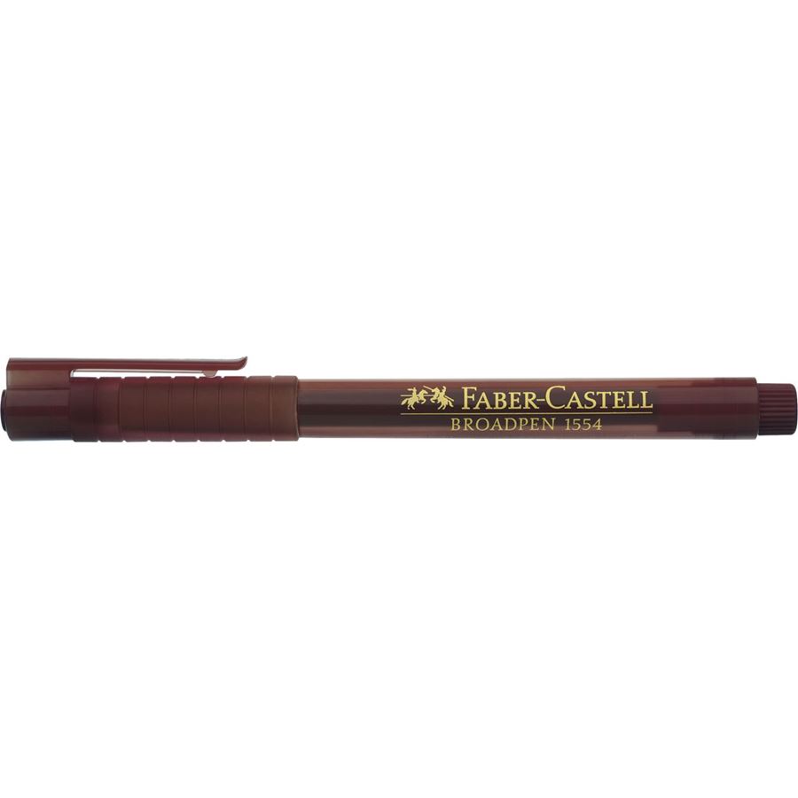 Faber-Castell - Rotulador Broadpen document marrón