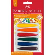 Faber-Castell - Cera plástica en forma de dedo, 6 piezas
