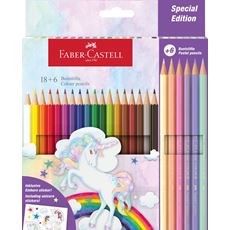 Faber-Castell - Lápiz Classic Colour unicornio, estuche cartón, 24 piezas