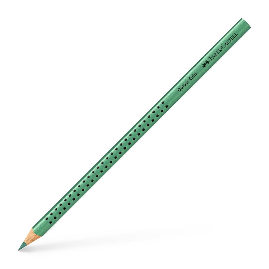 Faber-Castell - Lápiz de color Colour Grip, Verde metálico