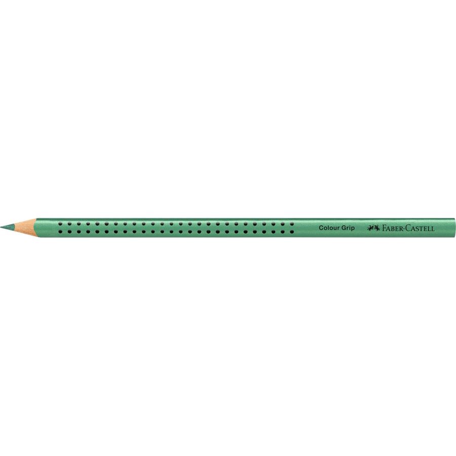 Faber-Castell - Lápiz de color Colour Grip, Verde metálico