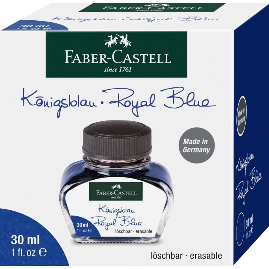 Faber-Castell - Tintero, 30 ml, azul real borrable