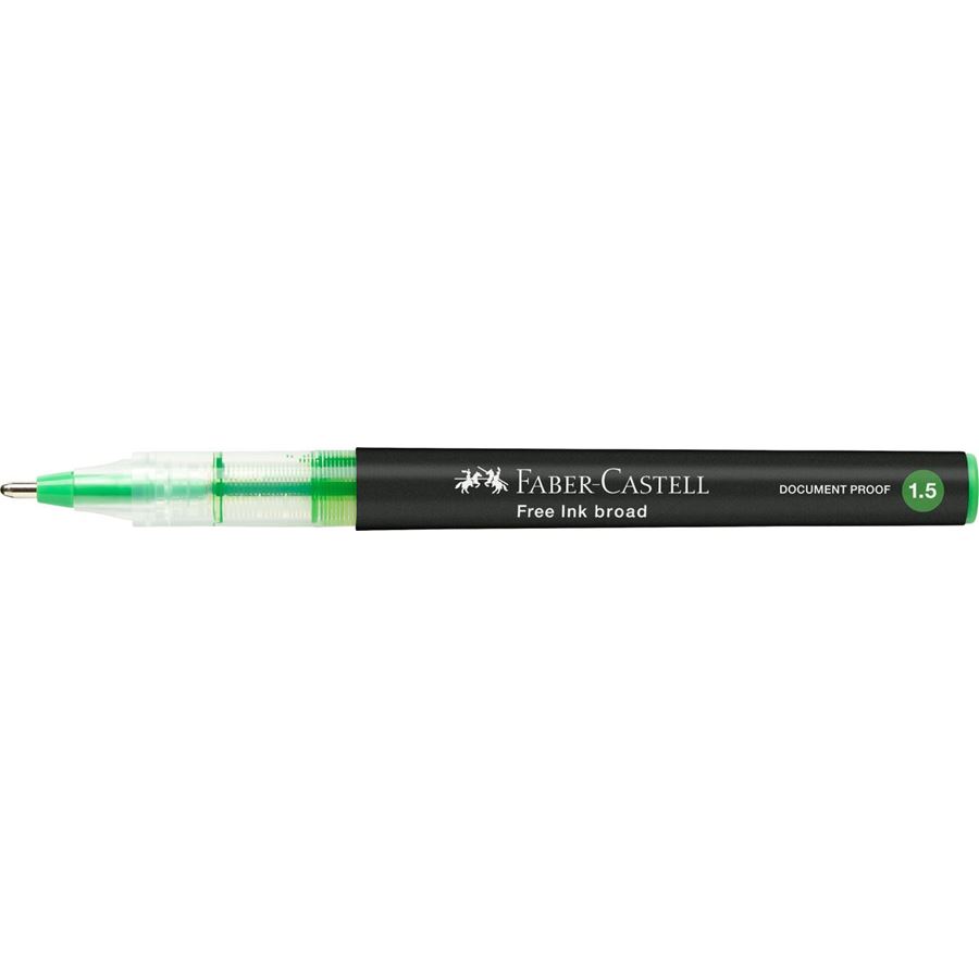 Faber-Castell - Roller Free Ink, 1.5 mm, verde claro