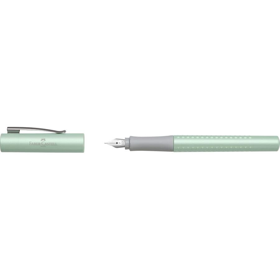 Faber-Castell - Pluma estilográfica Grip Pearl Edition F menta