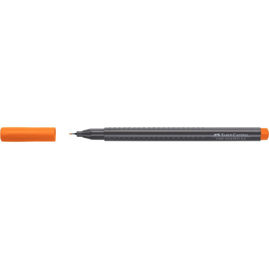 Faber-Castell - Grip Finepen, 0,4 mm, naranja de cadmio oscuro