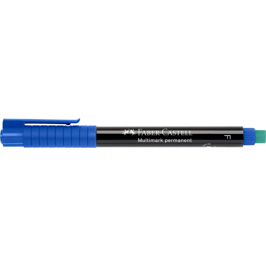 Faber-Castell - Rotulador multifuncional permanente Multimark, F, azul
