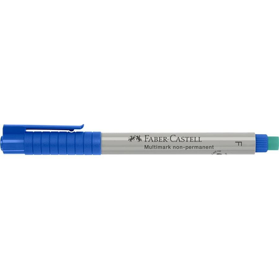 Faber-Castell - Rotulador multifuncional no permanente Multimark, F, azul