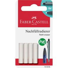 Faber-Castell - Goma de borrar de recambio para afilas con goma, 4 unidades
