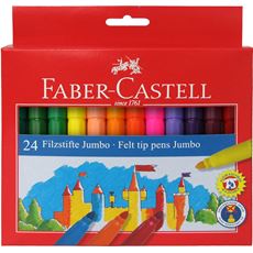 Faber-Castell - Rotulador Jumbo, estuche cartón, 24 piezas