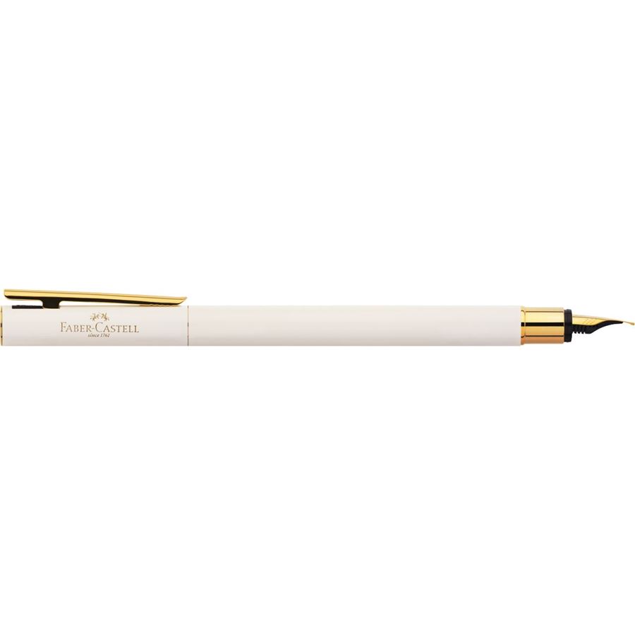 Faber-Castell - Pluma estilográfica Neo Slim M marshmallow con oro