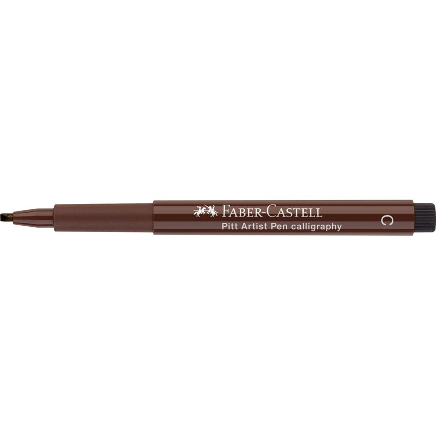 Faber-Castell - Rotulador Pitt Artist Pen Calligraphy, sepia oscuro
