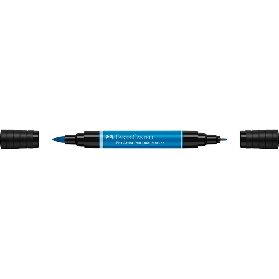 Faber-Castell - Pitt Artist Pen Dual Marker, azul de ptalocianina