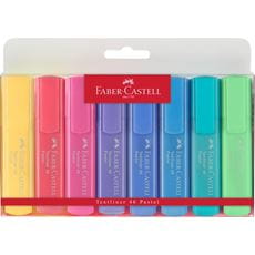 Faber-Castell - Marcador Textliner 46 pastel, estuche, 8 piezas, surtidos