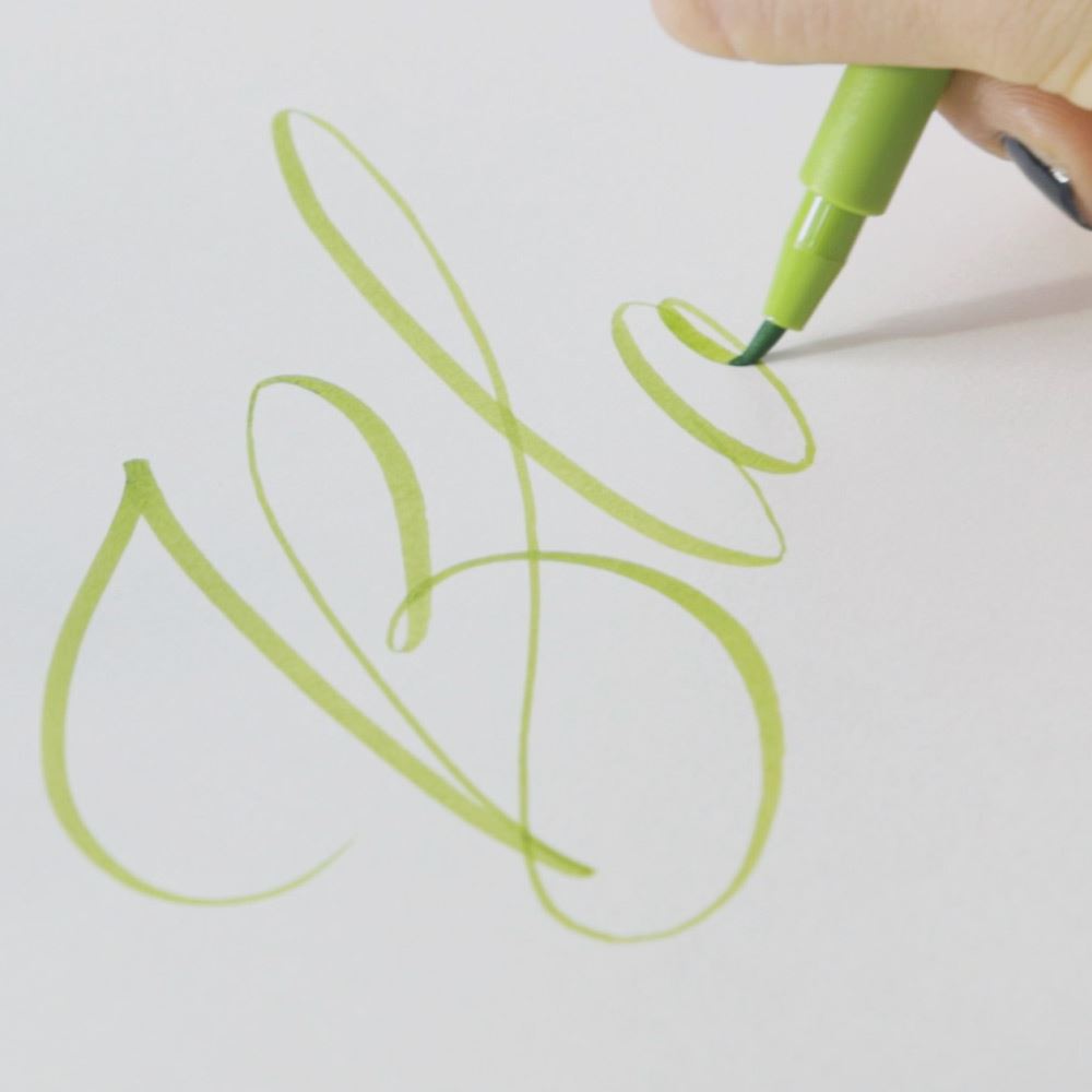 Hand Lettering en tonos verdes