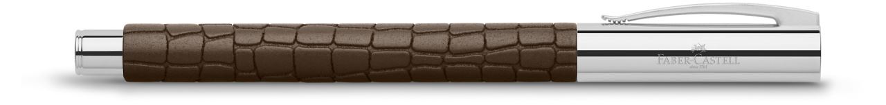 Faber-Castell - Estilográfica Ambition 3D Croco, F, marrón