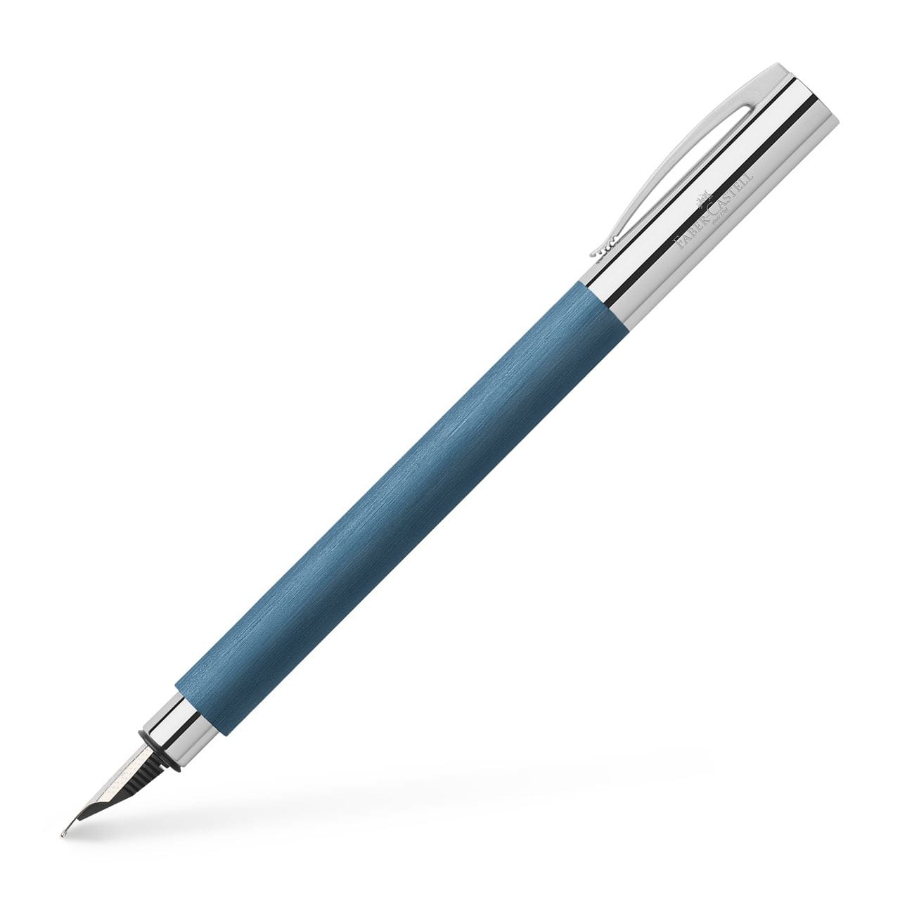 Faber-Castell - Pluma estilográfica Ambition resina, F, azul