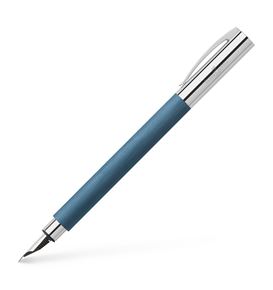 Faber-Castell - Pluma estilográfica Ambition resina, B, azul