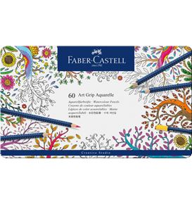 Faber-Castell - Lápiz de color Art Grip Aquarelle estuche x60