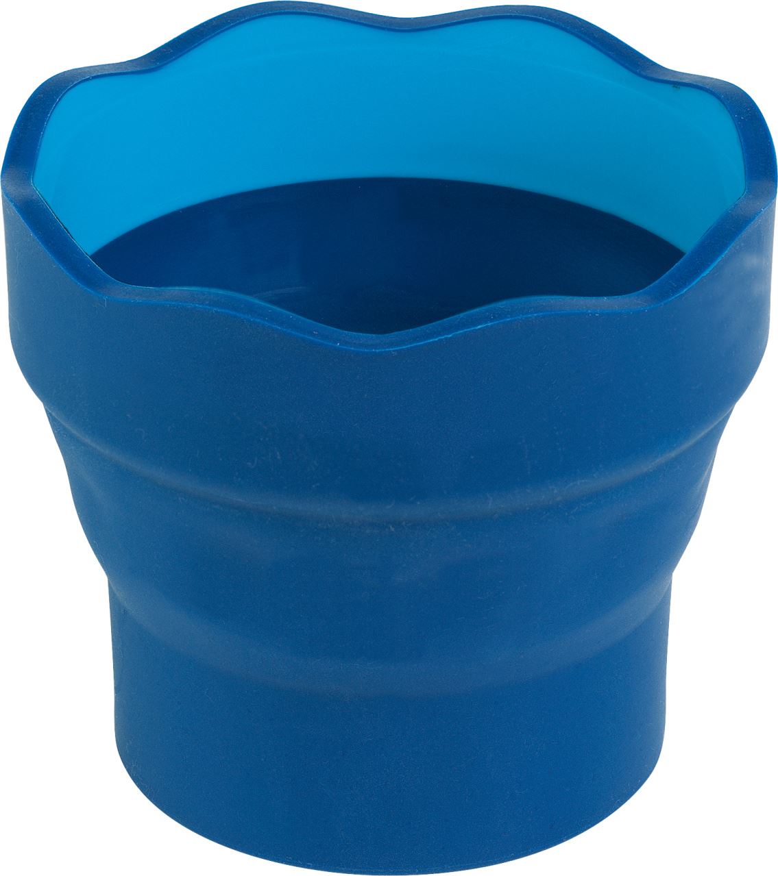 Vaso para el agua Clic & Go plegable fácil de guardar Pincel con cerdas de hilo sintético y depósito de agua de 6 ml Faber-Castell Faber Castell 185105 color verde y oro