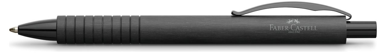 Faber-Castell - Bolígrafo Essentio aluminio, B, negro