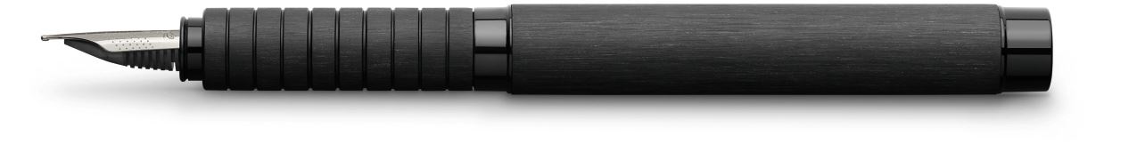 Faber-Castell - Pluma estilográfica Essentio aluminio, M, negro