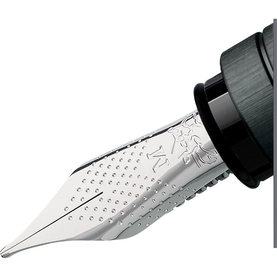 Faber-Castell - Pluma estilográfica Essentio aluminio, F, negro