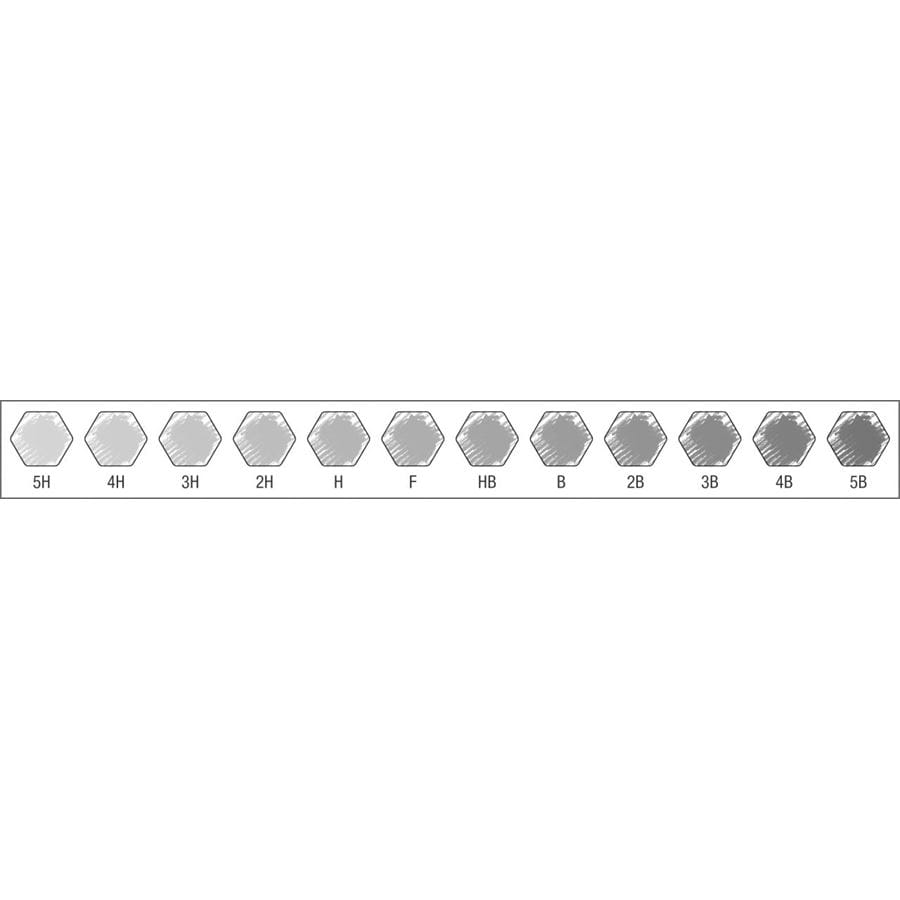 Faber-Castell - Juego de Diseño con 12 lápices Castell 9000, 5B-5H