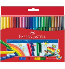 Faber-Castell - Rotulador Connector, estuche cartón, 20 piezas