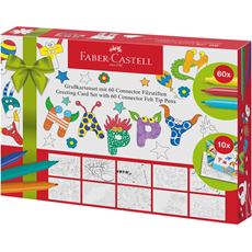 Faber-Castell - Rotulador Connector Felicitación, juego regalo, 70 piezas