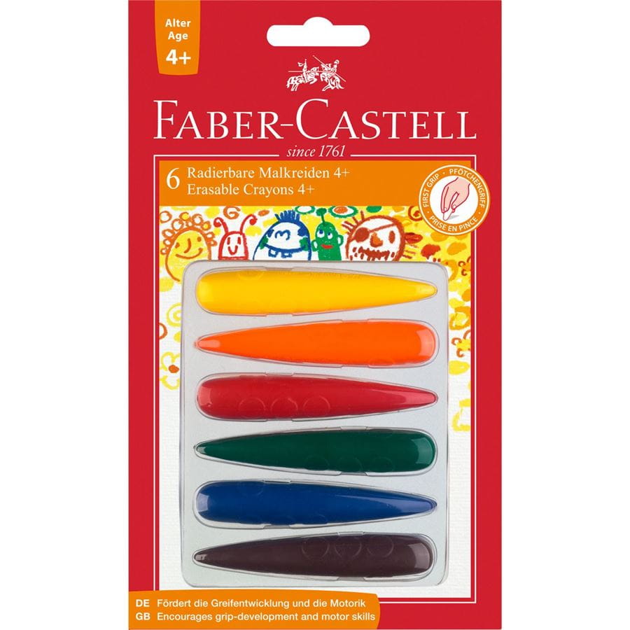 Faber-Castell - Cera plástica en forma de dedo, 6 piezas