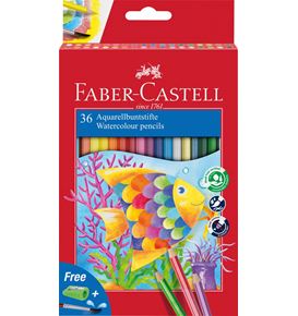 Faber-Castell - Lápiz acuarelable Classic Colour, estuche cartón, 36 piezas