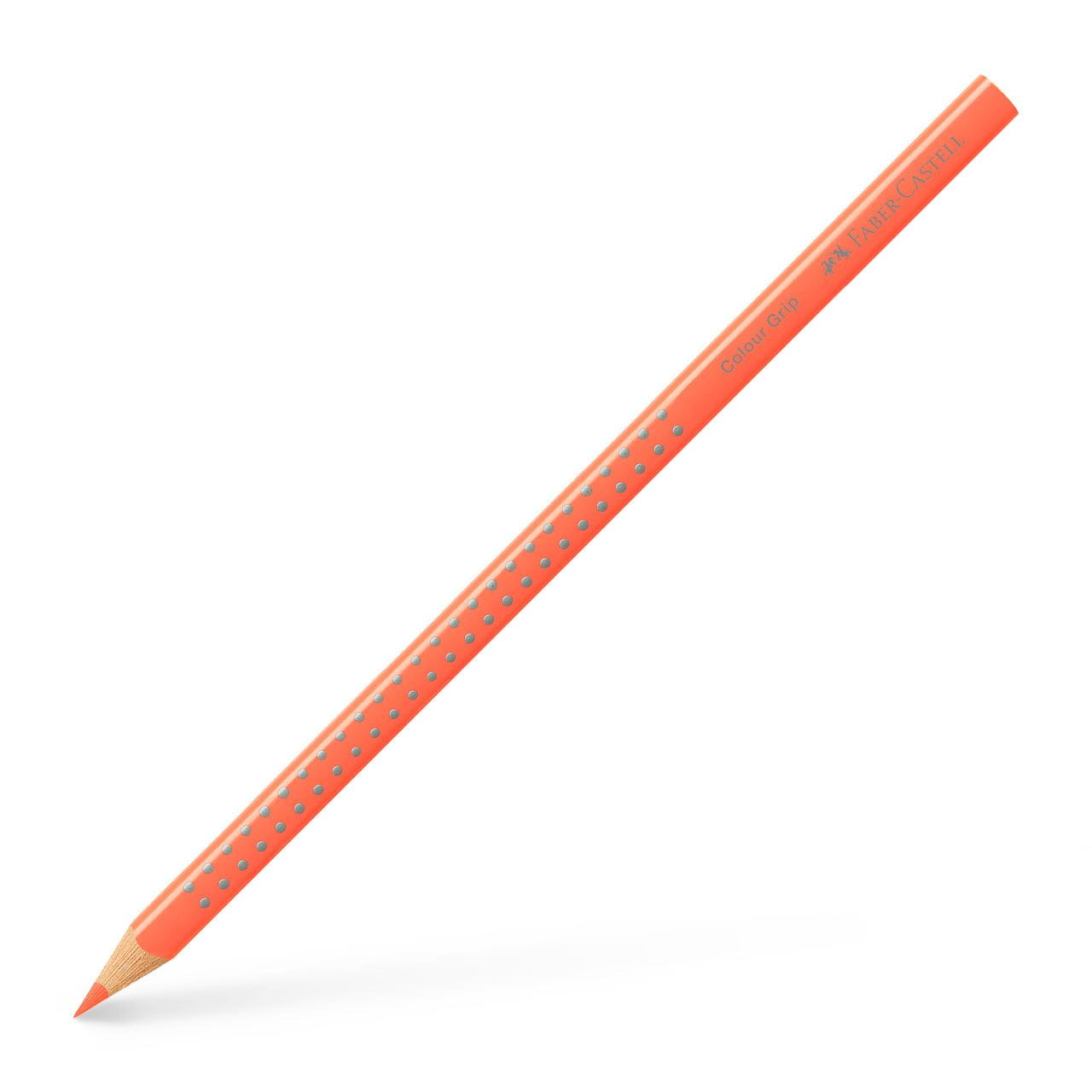 Faber-Castell - Lápiz de color Colour Grip, naranja neón
