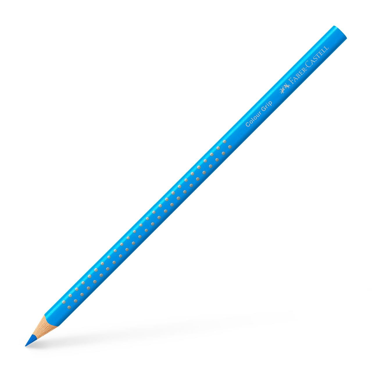 Faber-Castell - Lápiz de color Colour Grip, azul neón