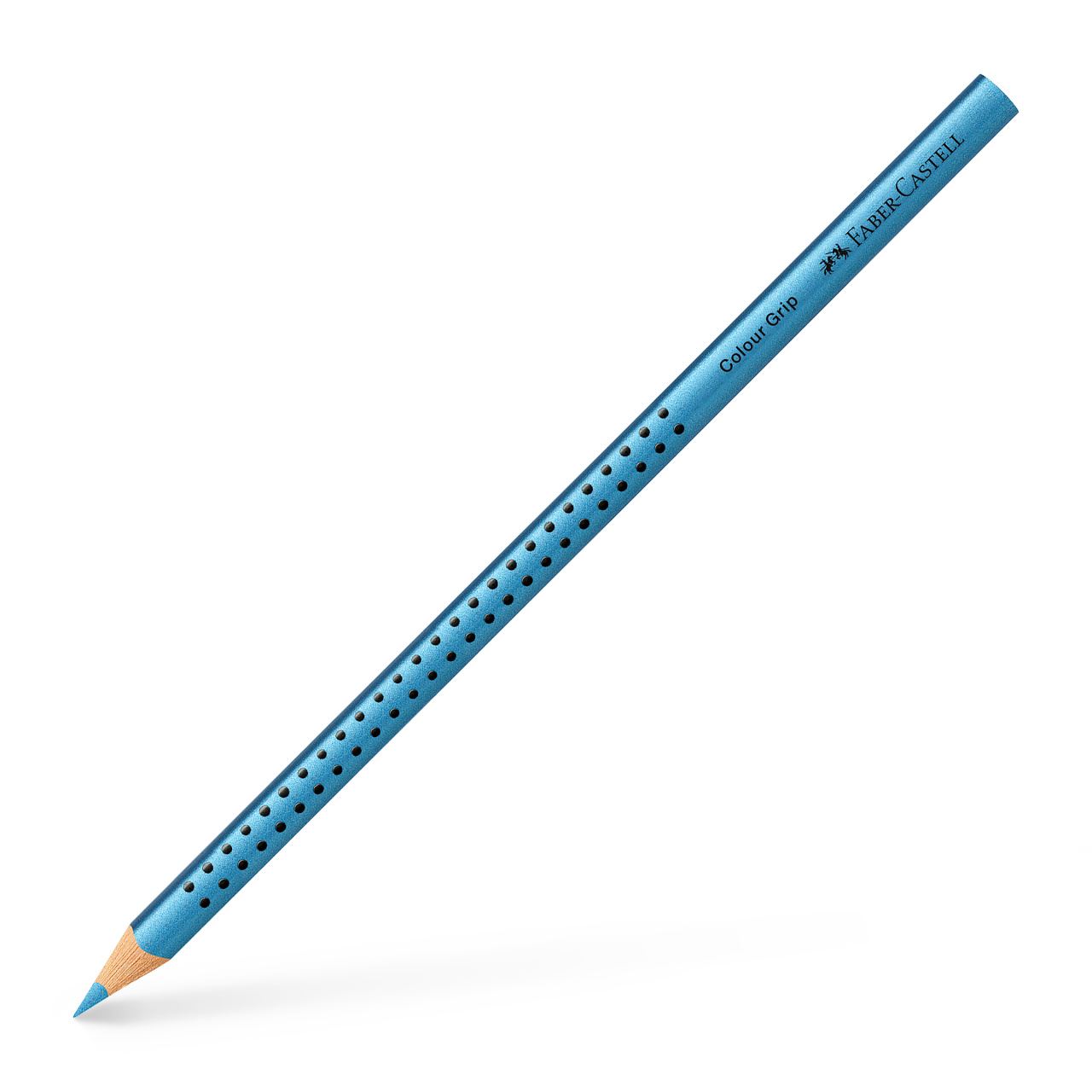 Faber-Castell - Lápiz de color Colour Grip, azul metálico