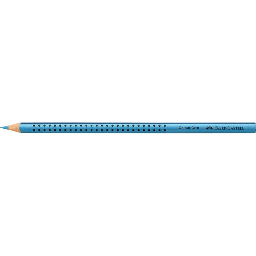 Faber-Castell - Lápiz de color Colour Grip, Azul metálico