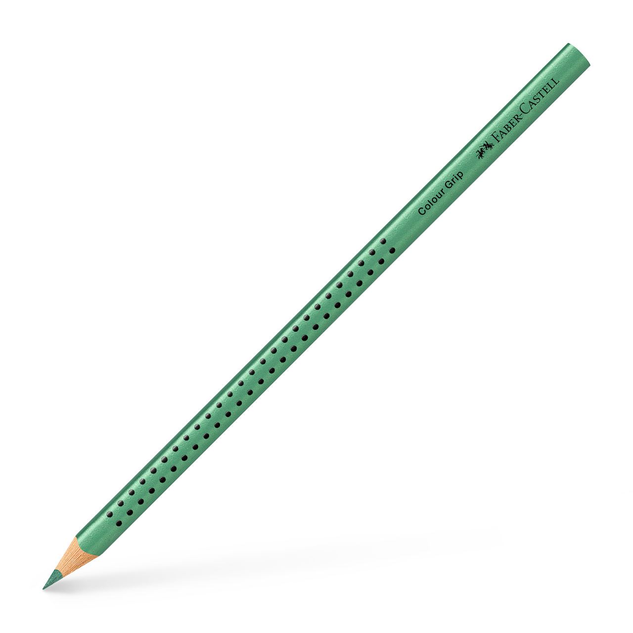 Faber-Castell - Lápiz de color Colour Grip, verde metálico