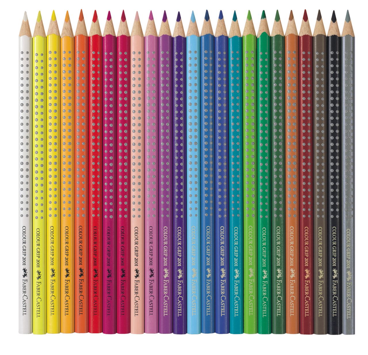 Faber-Castell - Lápiz de color Colour Grip, estuche de metal, 24 piezas