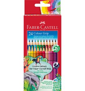 Faber-Castell - Lápiz de color Colour Grip, estuche cartón, 24 piezas