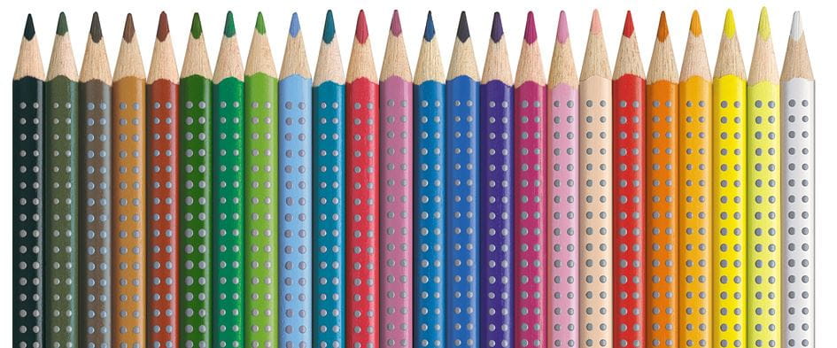 multicolor agarre Grip Pack de 24 ecolápices triangulares acuarelables lápices escolares Faber Castell 112424 multicolor 