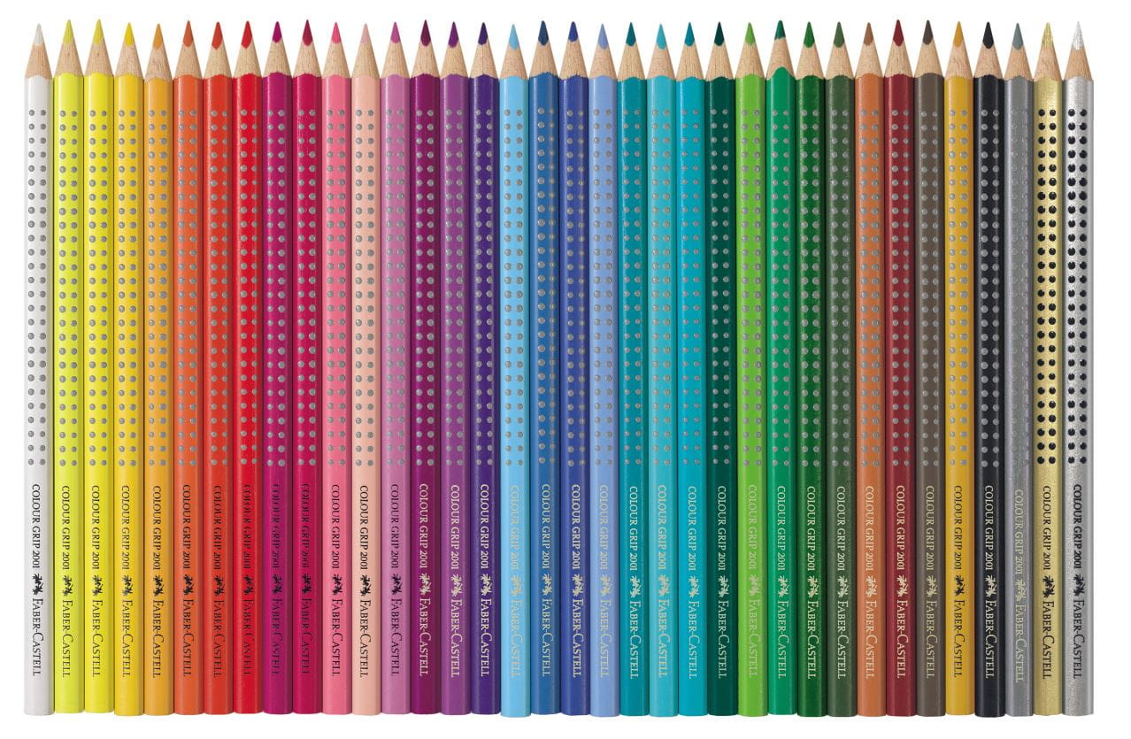 Faber-Castell - Lápiz de color Colour Grip, estuche de metal, 36 piezas