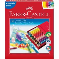 Faber-Castell - Lápiz Colour Grip, estuche estudio, 36 piezas