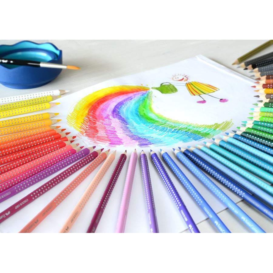 Faber-Castell - Lápiz de color Colour Grip, estuche cartón, 48 piezas
