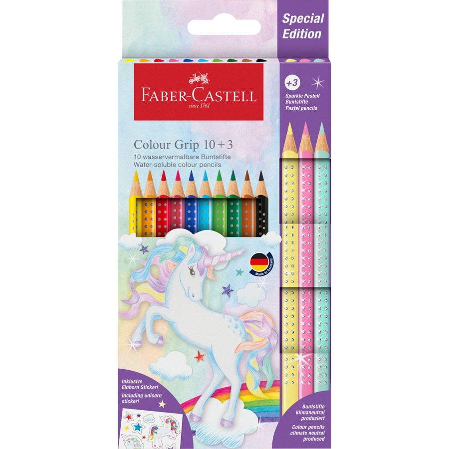 Faber-Castell - Lápices Colour Grip Unicornio 13x