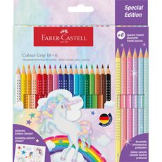 Faber-Castell - Lápices Colour Grip Unicornio 18+6