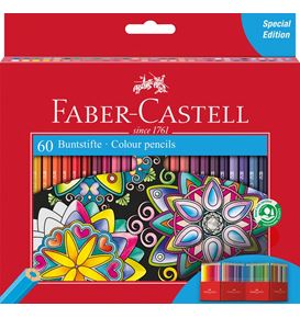 Faber-Castell - Lápiz Classic Colour, estuche cartón, 60 piezas