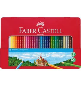 Faber-Castell - Lata de 36 EcoLápices hexagonales de color con ventana