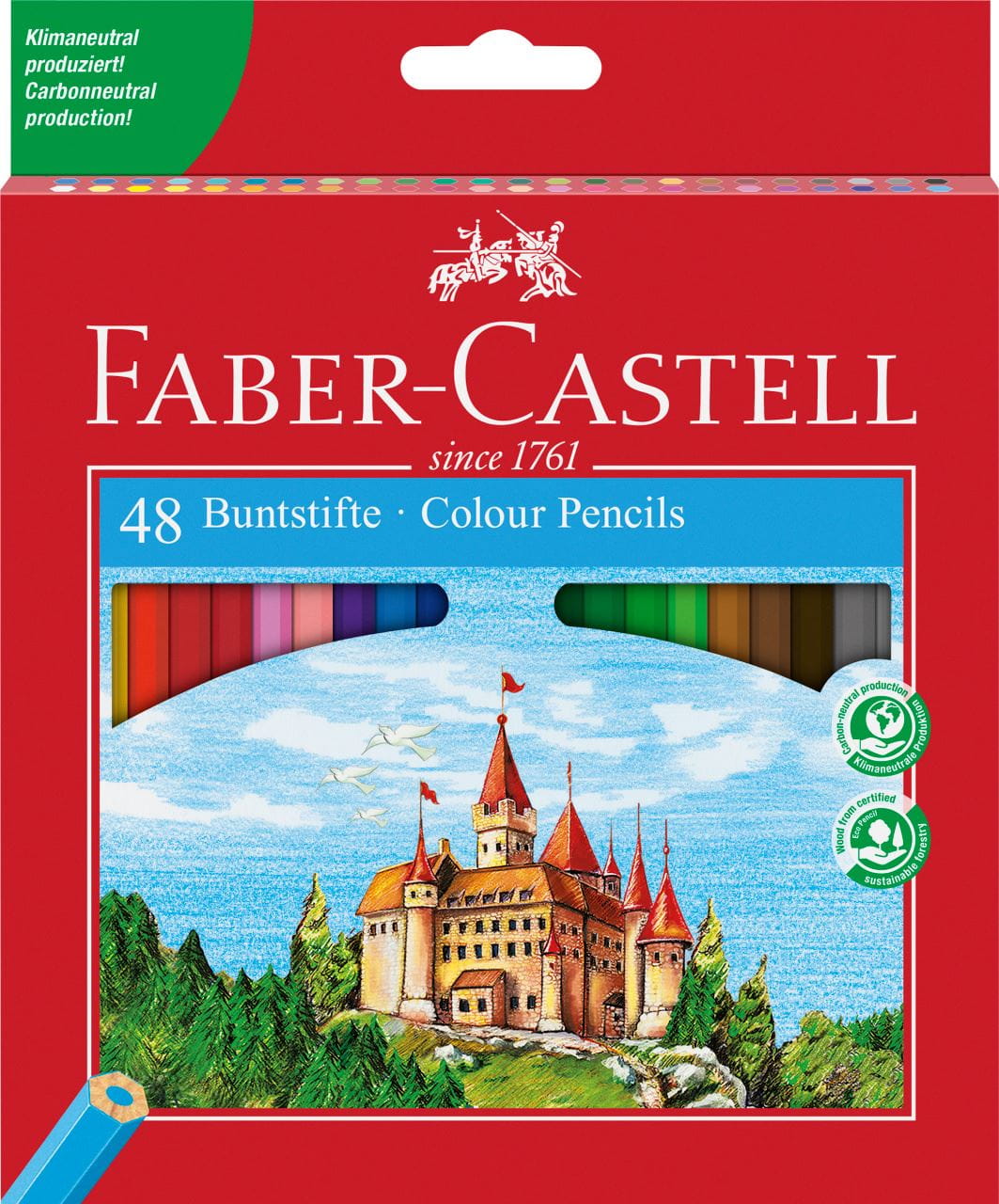 Faber-Castell - Lápiz Classic Colour, estuche cartón, 48 piezas