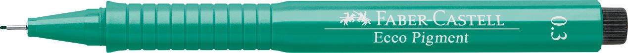 Faber-Castell - Rotulador calibrado Ecco Pigment, 0,3 mm, verde