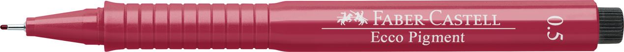 Faber-Castell - Rotulador calibrado Ecco Pigment, 0,5 mm, rojo